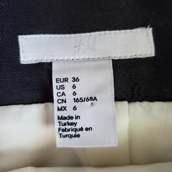 H&M STRIPED LINEN BLEND SKIRT - Picture 4 of 5